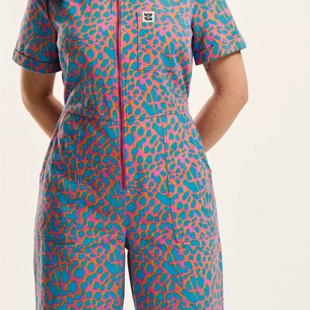 Lucy & Yak Blue and Pink Jumpsuit